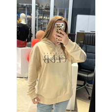 Kapüşonlu Yazı Detaylı Sweat