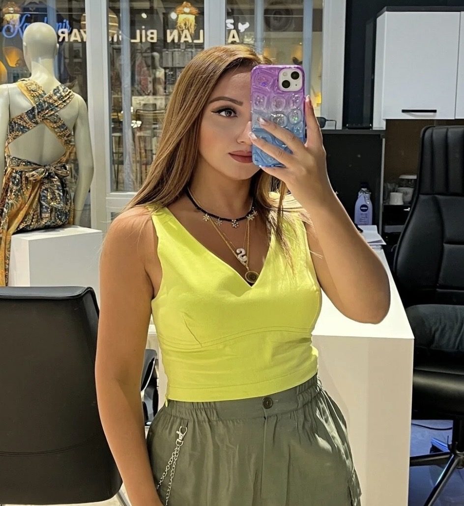 Yandan Fermuarlı Likralı Crop Bluz