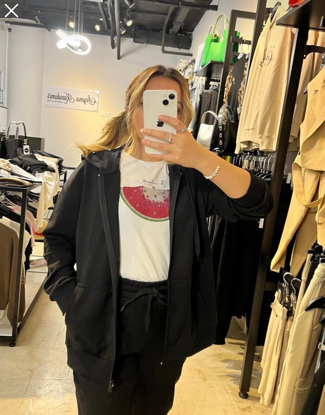 Siyah Kapüşonlu Fermuarlı Sweat